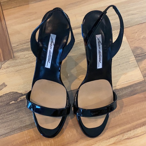 High heels sandals pattern leather and suede - Picture 5 of 6